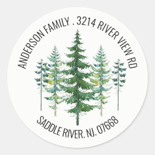 Pine Spruce Trees Nieuwe sticker van label voor
