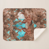 Pine Stag Sherpa Blanket Lichtblauw Deken (Voorkant (horizontaal))