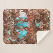 Pine Stag Sherpa Blanket LightBlue Deken (Voorkant (horizontaal))