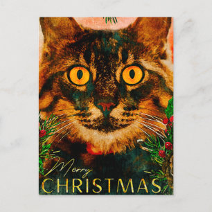  pine tak en lefkat, pretkerst feestdagenkaart