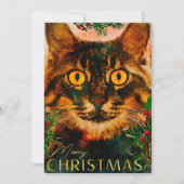  pine tak en lefkat, pretkerst feestdagenkaart (Voorkant)