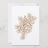 Pine Tak | Winter Woud Huwelijk Kaart (Achterkant)