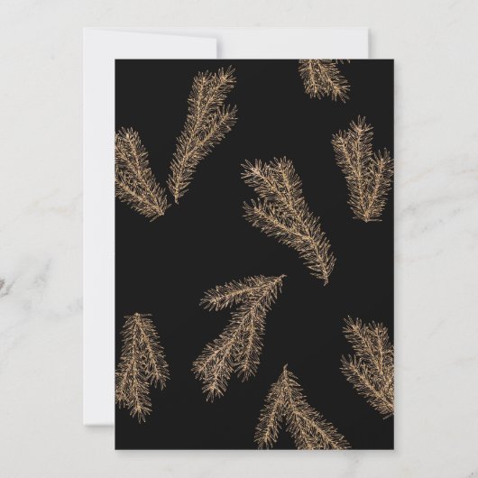 Pine Tak | Winter Woud Huwelijksuitnodiging Kaart (Achterkant)