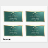Pine Teal Product Label with Gold Frame Monogram (Vel)