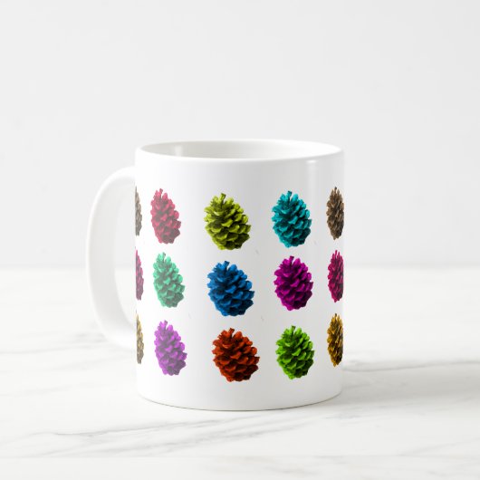 Pine-toetsen in kleur-Mok Koffiemok (Voorkant links)