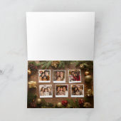 Pine Tree 5 Image Holiday Card Kaart (Binnen)