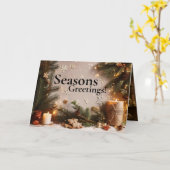 Pine Tree 5 Image Holiday Card Kaart (Gele Bloem)