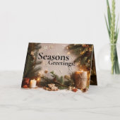 Pine Tree 5 Image Holiday Card Kaart (Voorkant)