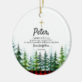 Pine Tree - Aangewezen belofte aan Godchild Keramisch Ornament (Links)