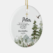 Pine Tree - Aangewezen belofte aan Godchild Keramisch Ornament (Rechts)