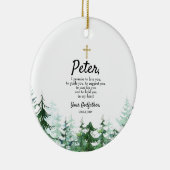 Pine Tree - Aangewezen belofte aan Godchild Keramisch Ornament (Rechts)