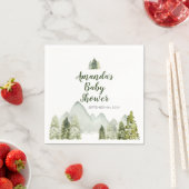 Pine Tree Adventure Mountain Baby shower Napkins Servet (Insitu)