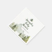 Pine Tree Adventure Mountain Baby shower Napkins Servet (Hoek)