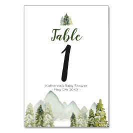 Pine Tree Adventure Rustisch Baby shower Kaart