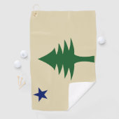Pine tree and star 1901 flag of Maine State Golfhanddoek (Insitu)
