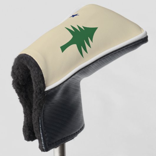 Pine tree and star 1901 flag of Maine State Golfheadcover (3/4 voorkant)