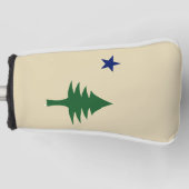 Pine tree and star 1901 flag of Maine State Golfheadcover (Voorkant)