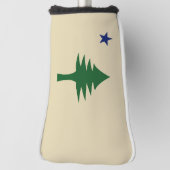 Pine tree and star 1901 flag of Maine State Golfheadcover (Draai 90)