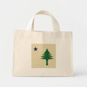 Pine tree and star 1901 flag of Maine State Mini Tote Bag (Voorkant)