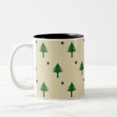 Pine tree and star 1901 flag of Maine State Tweekleurige Koffiemok (Links)