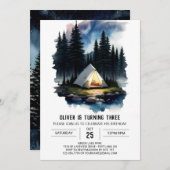 Pine Tree avontuur wacht op verjaardag Kaart (Voorkant / Achterkant)