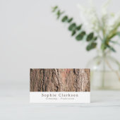 Pine Tree Bark Wood Effect, Rustic Visitekaartje (Staand voorkant)