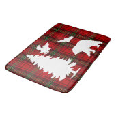 Pine tree Beer Eagle op Rood Zwart Tartan Badmat (Gekanteld)