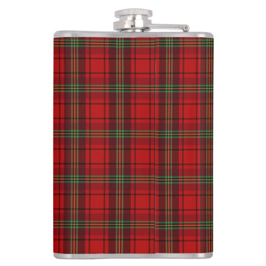 Pine tree Beer Eagle op Rood Zwart Tartan Heupfles (Achterkant)