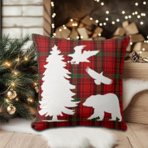 Pine tree Beer Eagle op Rood Zwart Tartan