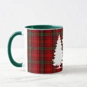 Pine tree Beer Eagle op Rood Zwart Tartan Mok (Links)