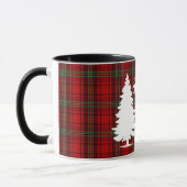 Pine tree Beer Eagle op Rood Zwart Tartan Mok (Links)