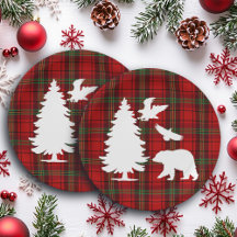 Pine tree Beer Eagle op Rood Zwart Tartan