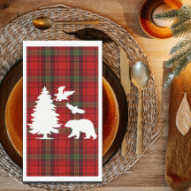 Pine tree Beer Eagle op Rood Zwart Tartan