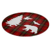 Pine tree Beer Eagle op Rood Zwart Tartan Snijplank (Hoek)