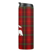 Pine tree Beer Eagle op Rood Zwart Tartan Thermosbeker (Geroteerd rechts)