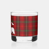 Pine tree Beer Eagle op Rood Zwart Tartan Whisky Glas (Links)
