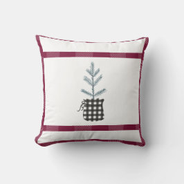 Pine Tree Black Red Holiday Land Pset Kussen