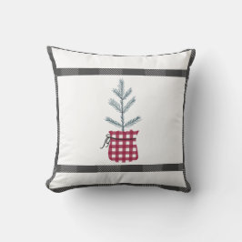 Pine Tree Black Red Pset Holiday Land Kussen