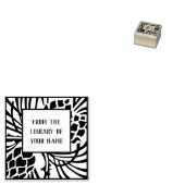 Pine Tree Bookplaat Rubberstempel (Gestempeld)