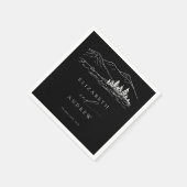 Pine Tree Bos Rustieke Bergen Bruiloft Servet (Hoek)