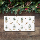 Pine Tree Bow Christmas Elegant Photo Custom Feestdagenkaart