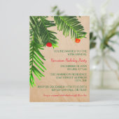 Pine Tree Branch - 3x5 kerstfeest uitnodiging (Staand voorkant)