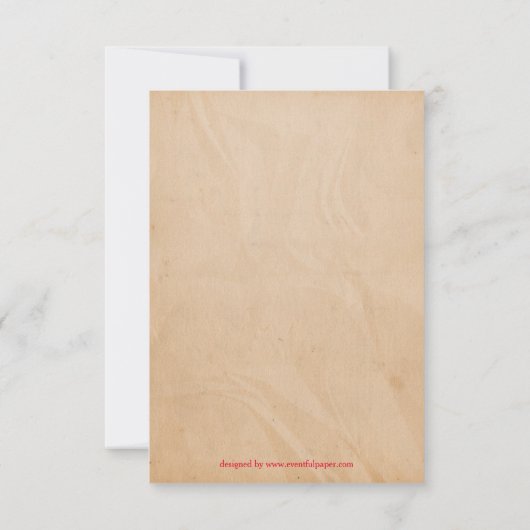 Pine Tree Branch - 3x5 kerstfeest uitnodiging (Achterkant)