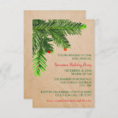 Pine Tree Branch - 3x5 kerstfeest uitnodiging (Voorkant / Achterkant)