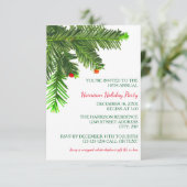 Pine Tree Branch - 3x5 kerstfeestelijke uitnodigin Kaart (Staand voorkant)