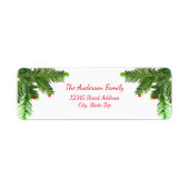 Pine Tree Branch - Return Address Label (Voorkant)