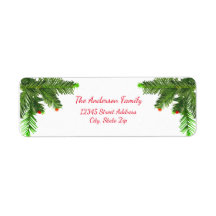 Pine Tree Branch - Return Address Label