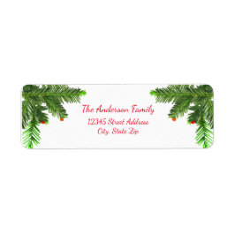 Pine Tree Branch - Return Address Label