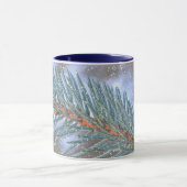 Pine Tree Branch Snow Winter Art Mok Cup (Midden)