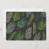 Pine tree branch typografie moderne kerst aankondiging (Achterkant)